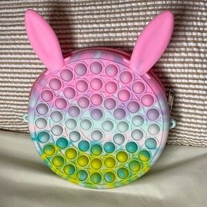 Colorful Bunny Ear Pop It Bag Perfect for traveling
